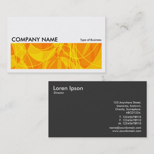 Lang Afbeelding 022 - Abstract in Sinaasappel en G Visitekaartje (Voorkant / Achterkant)