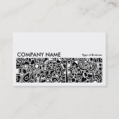 Lang Afbeelding 035 - Metropolis - Wit op Zwart Visitekaartje (Voorkant)