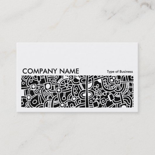 Lang Afbeelding 035 - Metropolis - Wit op Zwart Visitekaartje (Voorkant)