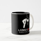 LANG COVID Overlevingsmodus Tweekleurige Koffiemok (Voorkant rechts)