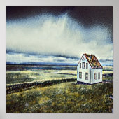 Lang eenzaam huis poster (Voorkant)