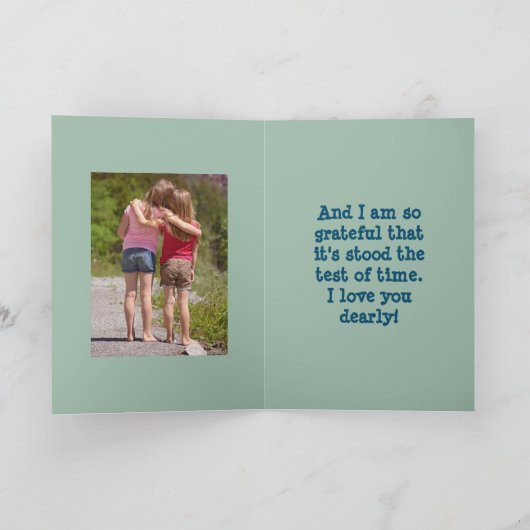 LANG GELEDEN VRIENDEN BEDANKKAART (Binnen)