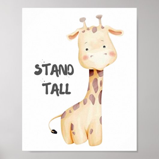 Lang. Giraffe. Poster (Voorkant)