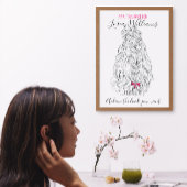 Lang golvend haar met een strik  Hairstyling brand Canvas Afdruk