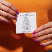 Lang golvend haar met een strik  Hairstyling brand Vierkante Visitekaartje