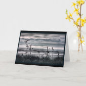 Lang Gras op een Grijze Dag Kaart (Gele Bloem)