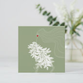 Lang haar Botanische Minimale Mode Illustratie Kaart (Staand voorkant)