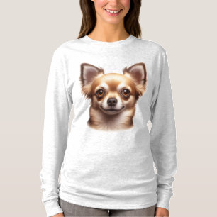 Lang haar Chihuahua hond T-shirt