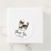 Lang haar Chihuahua hond Verjaardag Dank u Bedankjes Labels (In situ)