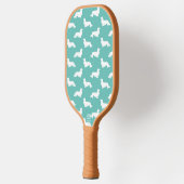 Lang Haar Dachshund Liefdevolle Pickleball Blauwgr Pickleball Paddle (Links)