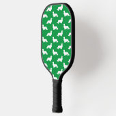 Lang Haar Dachshund Liefdevolle Pickleball Groen Pickleball Paddle (Links)