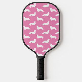 Lang Haar Dachshund Liefdevolle Pickleball Pink Paddle
