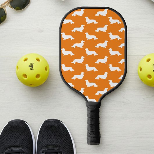 Lang Haar Dachshund Liefdevolle Pickleball Sinaasa Pickleball Paddle
