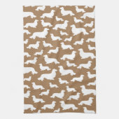 Lang Haar Dachshund Tan Bruin Keukenhanddoek (Verticaal)