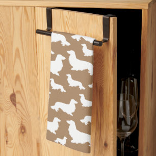 Lang Haar Dachshund Tan Bruin Keukenhanddoek