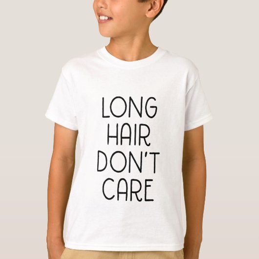 Lang haar geeft niet om Kinder T-Shirt (Voorkant)