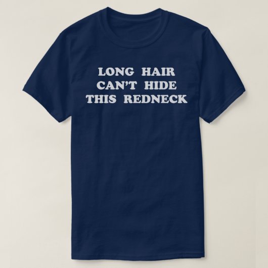 LANG HAAR KAN DEZE RODE HALS VERBERGEN T-SHIRT (Design voorkant)