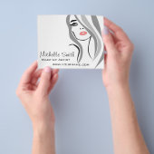 Lang haar kapper visagist branding flyer (Hand)