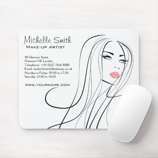 Lang haar kapper visagist  branding muismat (Met muis)