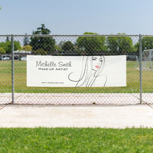 Lang haar kapper visagist  branding spandoek (Insitu)