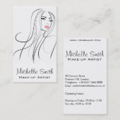 Lang haar kapper visagist  branding visitekaartje (Voorkant / Achterkant)