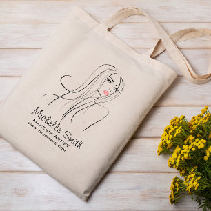 Lang haar kapster visagist  branding tote bag