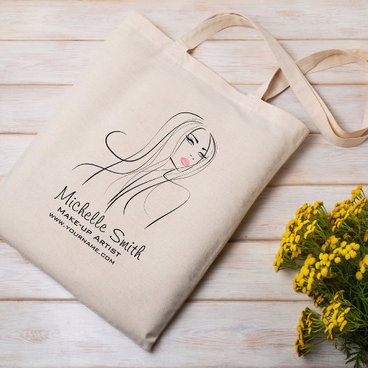 Lang haar kapster visagist  branding tote bag