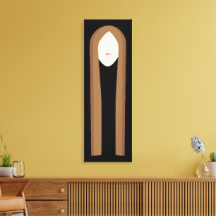 Lang haar kunst Minimalistische moderne portret Canvas Afdruk