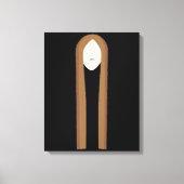 Lang haar kunst | Minimalistische moderne portret Canvas Afdruk (Voorkant)