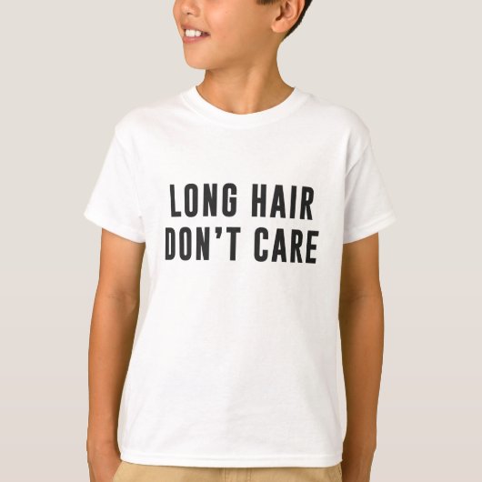 Lang haar. Maakt niet uit T-shirt (Voorkant)