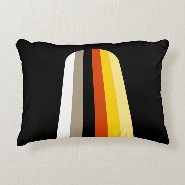 Lang Haar Pride Vlag Accent Kussen (Voorkant)