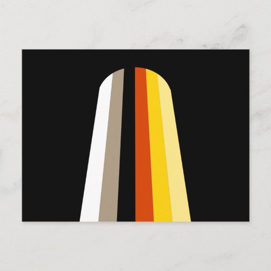 Lang Haar Pride Vlag Briefkaart (Voorkant)