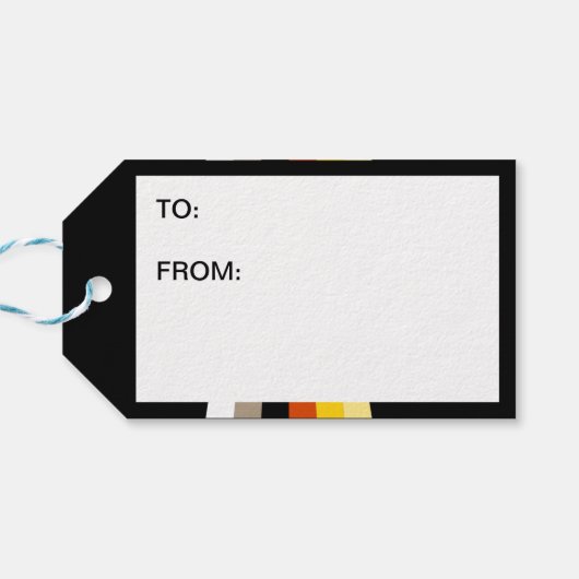 Lang Haar Pride Vlag Cadeaulabel (Achterkant Horizontaal)