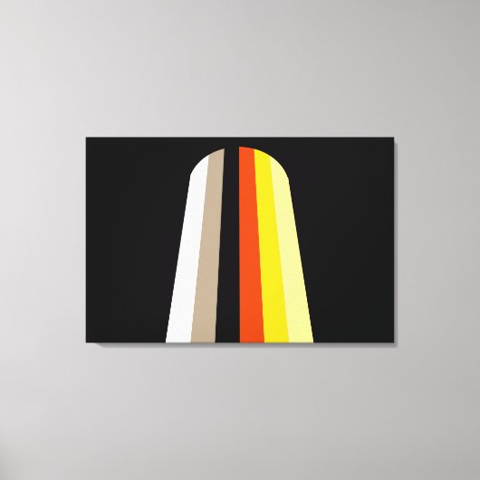 Lang Haar Pride Vlag Canvas Afdruk (Voorkant)