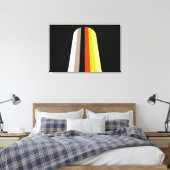 Lang Haar Pride Vlag Canvas Afdruk (Insitu (Slaapkamer))