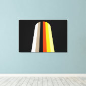 Lang Haar Pride Vlag Canvas Afdruk (Insitu (Houten vloer))