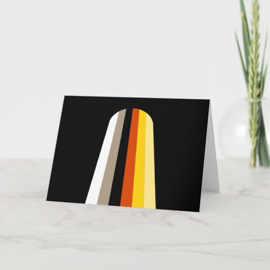 Lang Haar Pride Vlag Feestdagen Kaart (Voorkant)