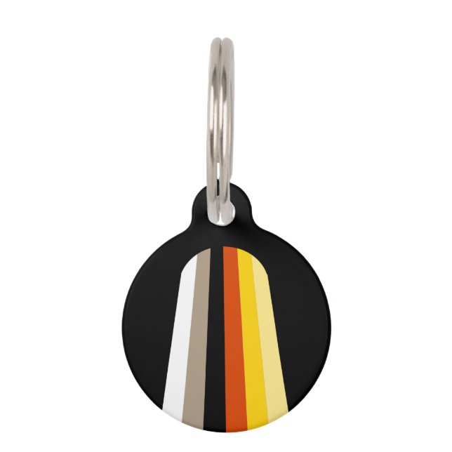 Lang Haar Pride Vlag Huisdierpenning (Voorkant)