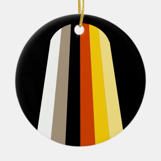 Lang Haar Pride Vlag Keramisch Ornament (Voorkant)