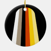 Lang Haar Pride Vlag Keramisch Ornament (Achterkant)