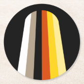 Lang Haar Pride Vlag Ronde Kartonnen Onderzetter (Voorkant)