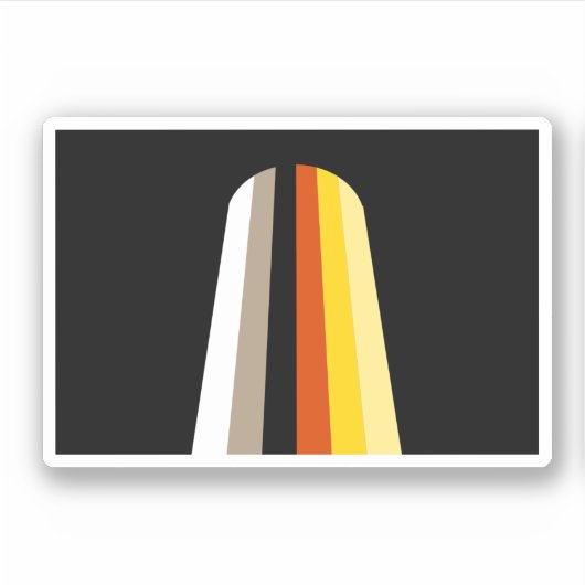 Lang Haar Pride Vlag Sticker (Voorkant)