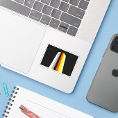 Lang Haar Pride Vlag Sticker (Laptop met iPhone)