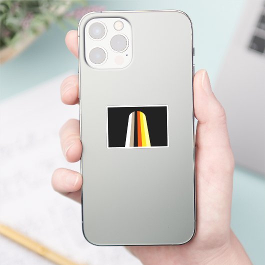 Lang Haar Pride Vlag Sticker (Telefoon)