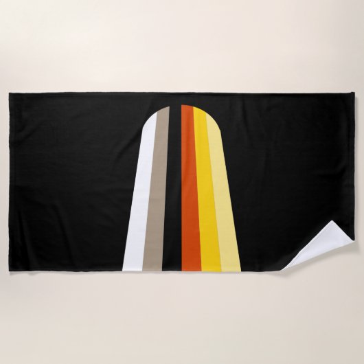 Lang Haar Pride Vlag Strandlaken (Voorkant)
