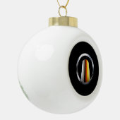 Lang Haar Trots Keramische Bal Ornament (Links)