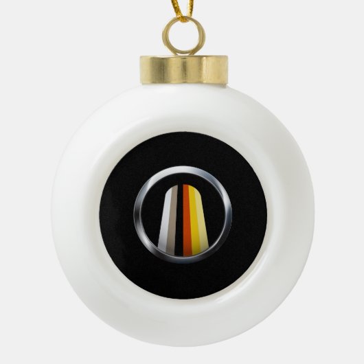 Lang Haar Trots Keramische Bal Ornament (Voorkant)