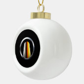 Lang Haar Trots Keramische Bal Ornament (Rechts)
