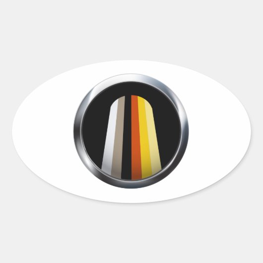 Lang Haar Trots Ovale Sticker (Voorkant)