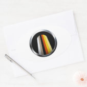 Lang Haar Trots Ovale Sticker (Envelop)
